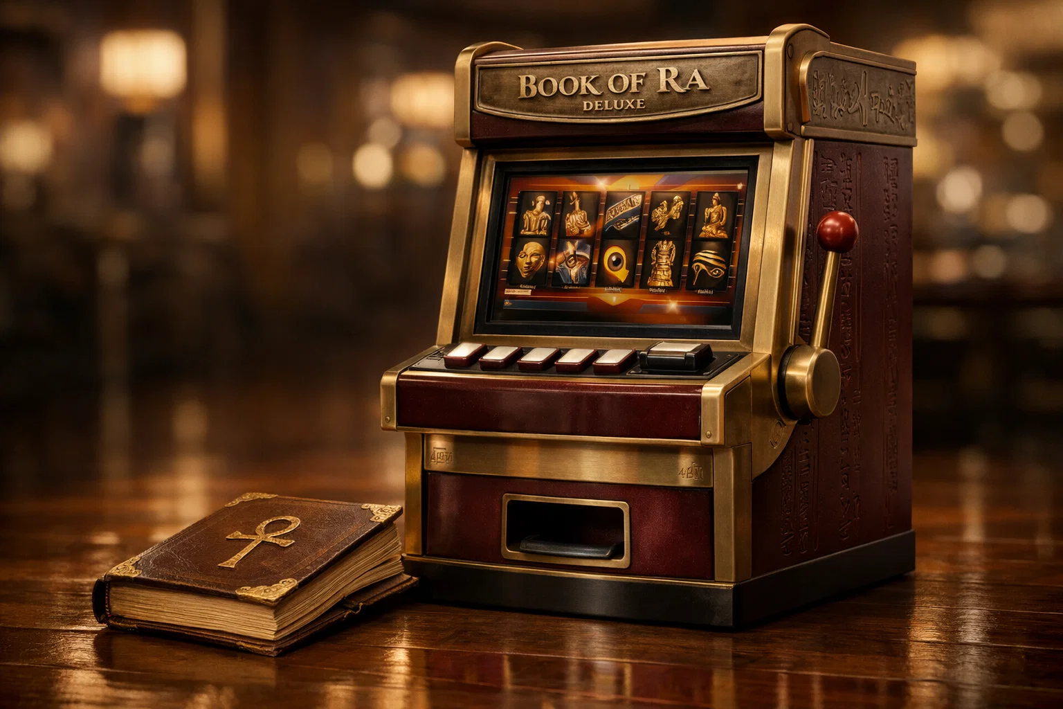 Mystical book of Ra deluxe symbols glowing